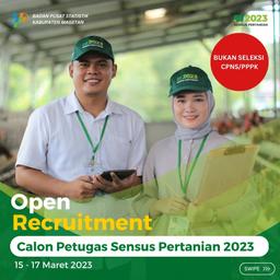 Open Recruitment Calon Petugas Sensus Pertanian 2023