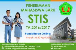 Penerimaan Mahasiswa Baru STIS Tahun Akademik 2016/2017